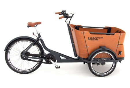 VÉLO CARGO TRIPORTEUR ÉLECTRIQUE BABBOE CURVE MOUNTAIN ENVIOLO NUVINCI 500 WH 20/26'' GRIS ANTHRACITE MARRON 2023