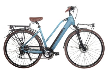 VÉLO DE VILLE ÉLECTRIQUE BICYKLET CAMILLE SHIMANO ACERA/ALTUS 8V 504 WH 700 MM BLEU