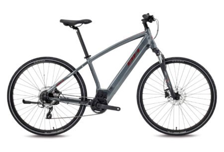 VTC ÉLECTRIQUE BH ATOM CROSS SHIMANO ACERA 8V 500 WH 700 MM GRIS PLATA 2023